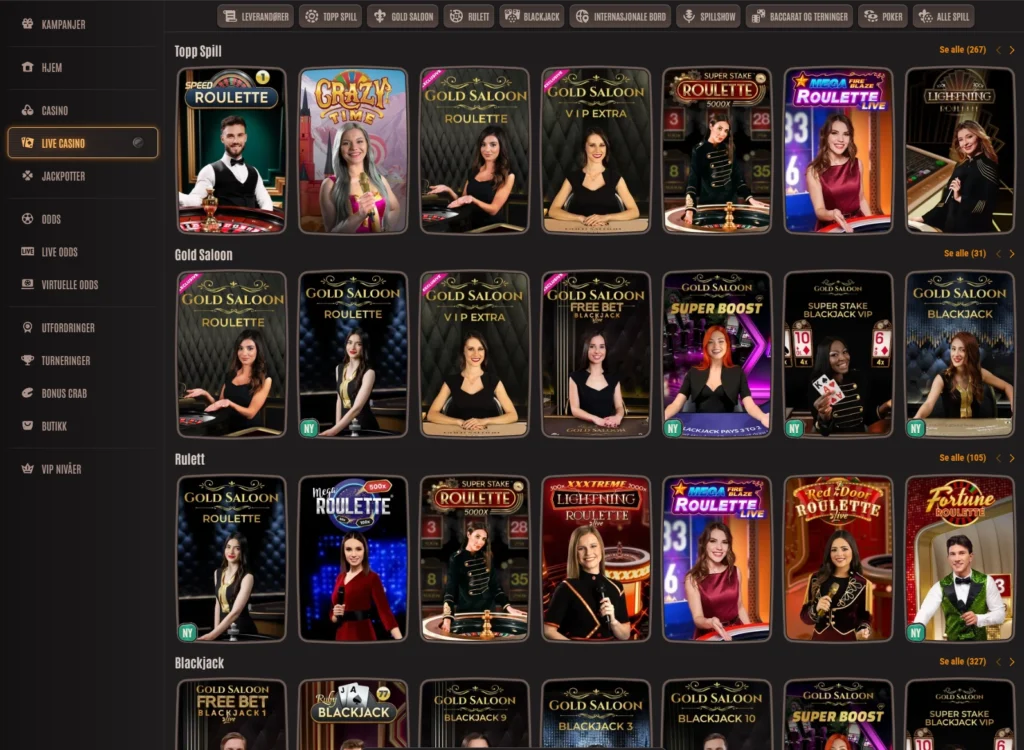 Live Casino hos Neon54