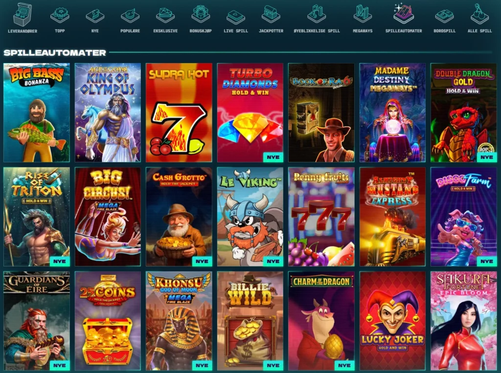Spilleautomater hos PowerUp Casino