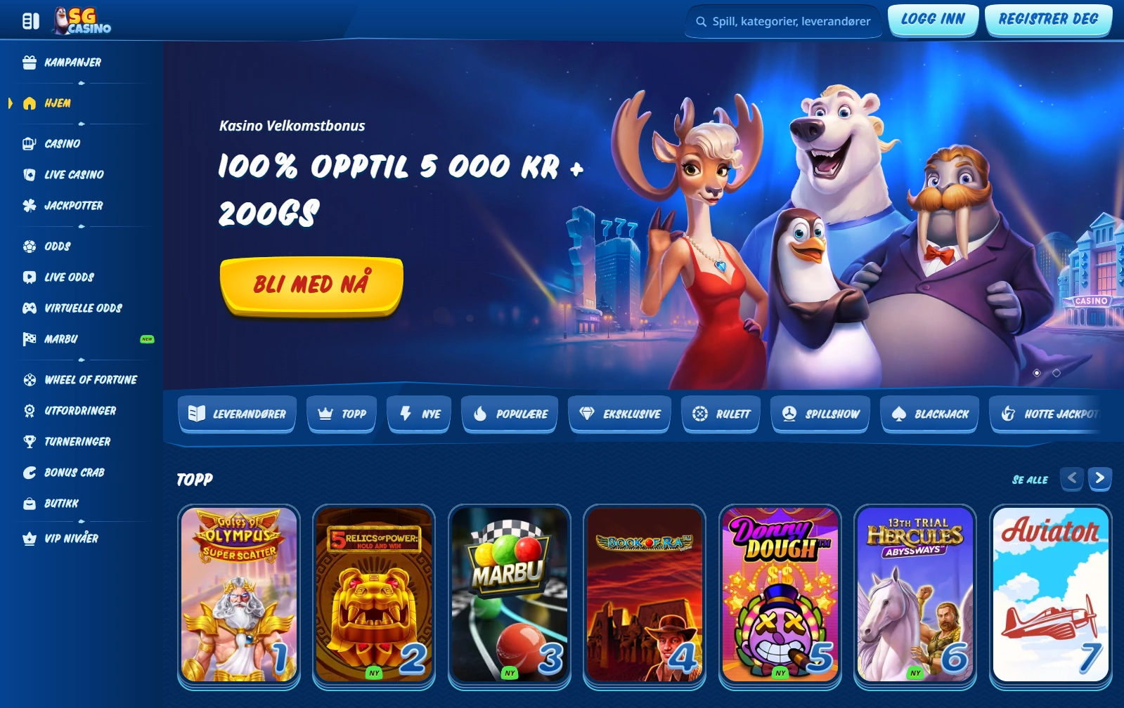 Gå til nettsiden til SG Casino