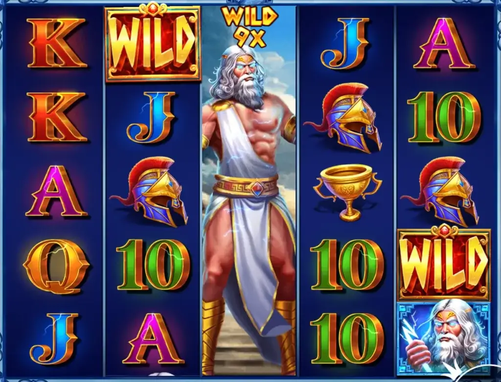 spill i olympus med Zeus som hovedkarakter