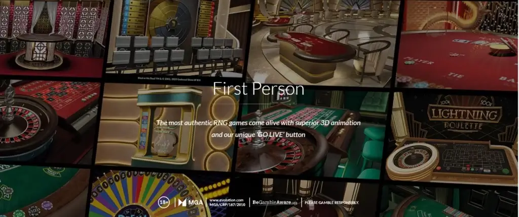 First Person Banner Evolution Gaming