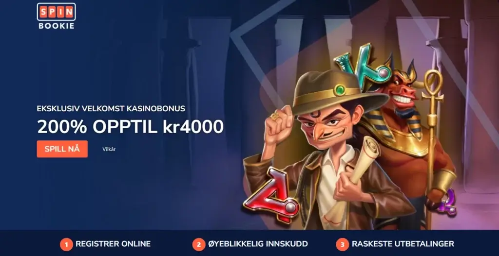 Spinbookie Casino Eksklusiv Velkomstbonus