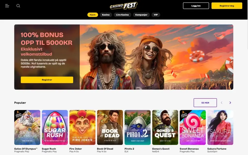 Casinofest Forside