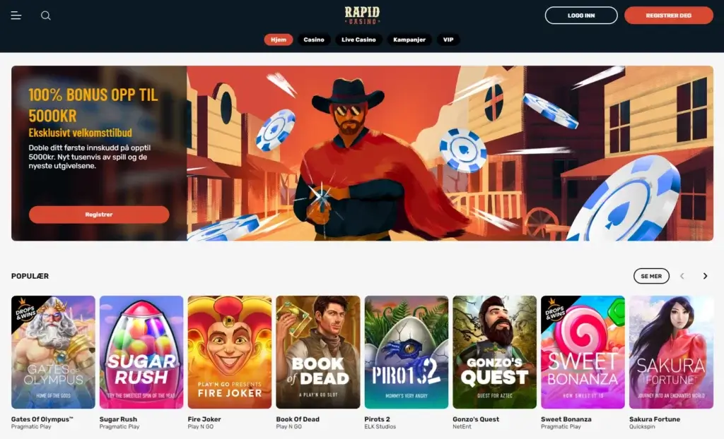 Rapid Casino Forside