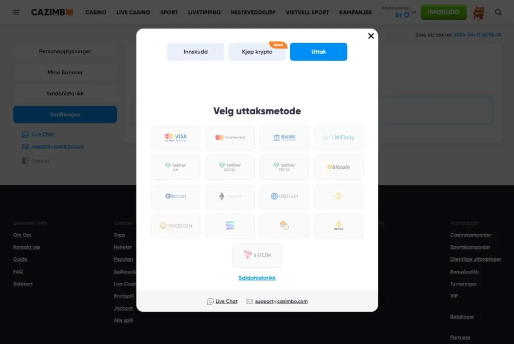 Cazimbo Uttaksprosessen