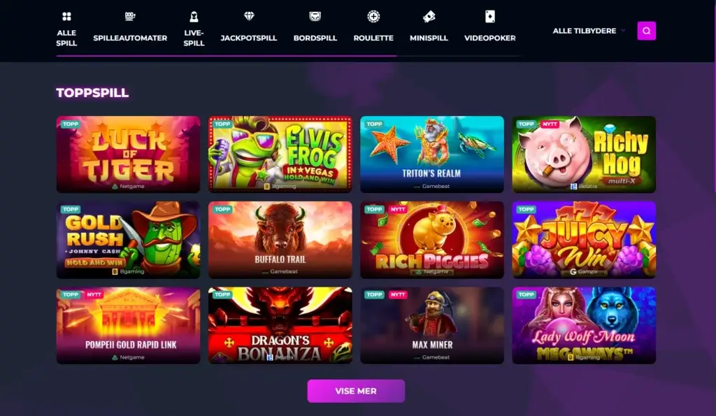 Slots Gallery Spillutvalg Casino