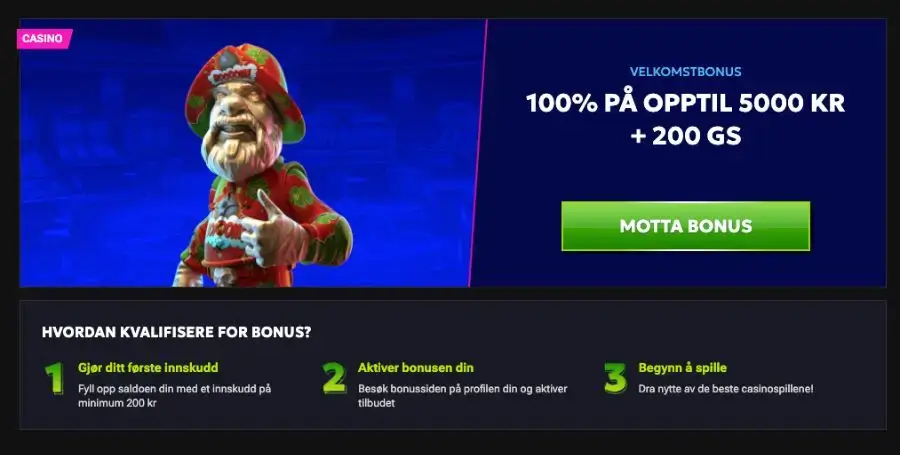 Din velkomstbonus fra RTBet