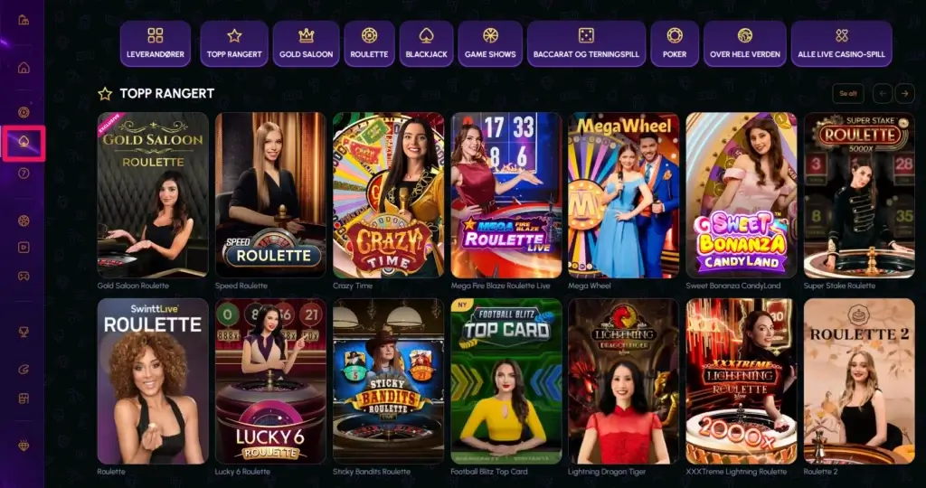 Novajackpot Live Casino