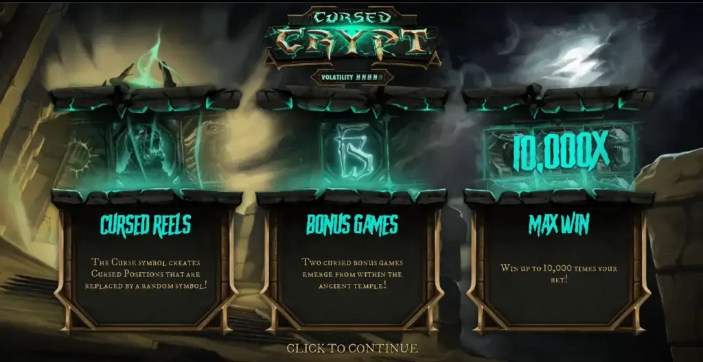 Cursed crypt oversikt over viktigste funksjoner