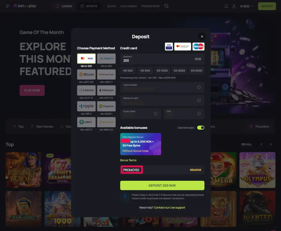Betandplay Casino Eksklusiv Velkomstbonus Med Kongebonus
