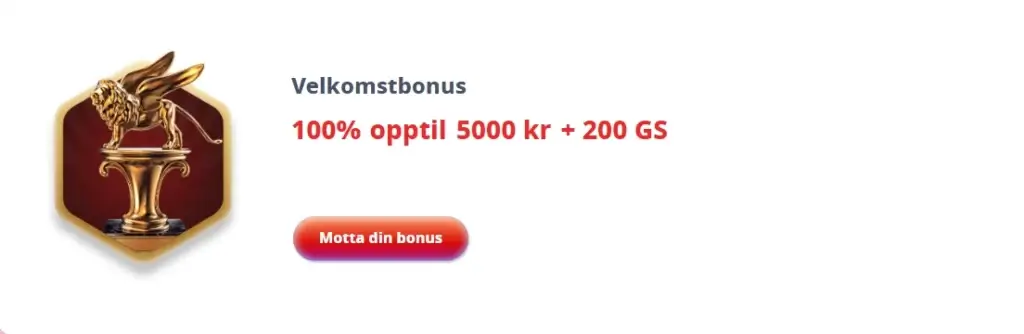 Aktiver din bonus under registrering og gjør ditt første innskudd. Bonuse blir kreditert automatisk på til spillekonto etter gjennomført innskudd.