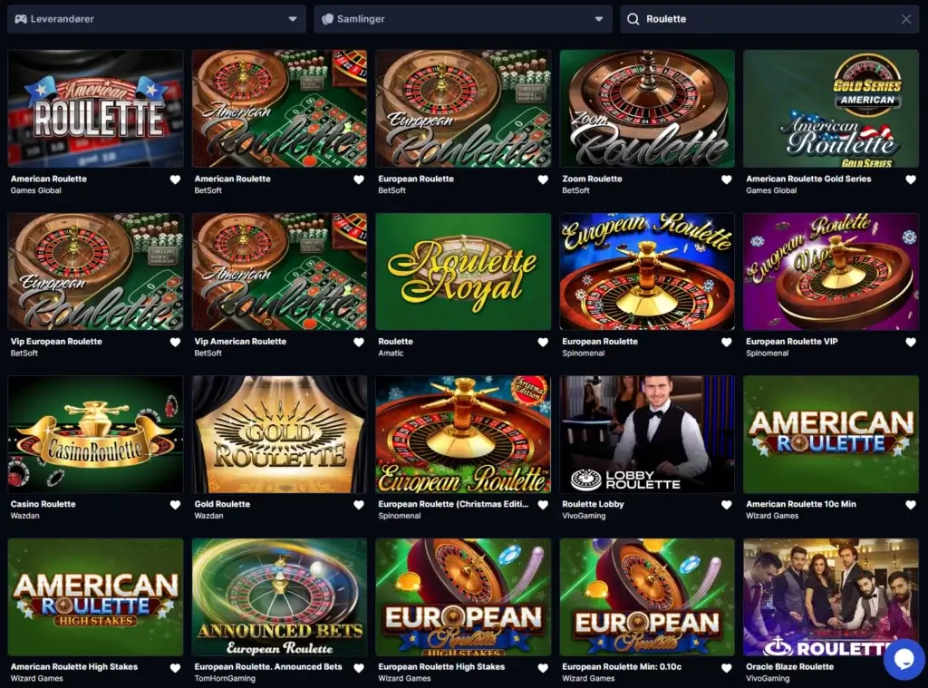Roulette hos Betflare