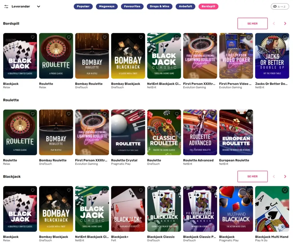 Vauhdikas Casino Bordspill