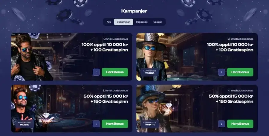 Din velkomstbonus hos Winmaker