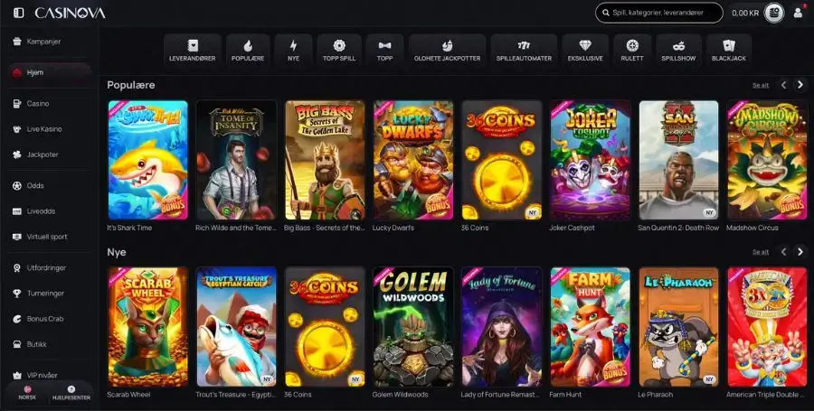 Spillutvalget i casinoet til Casinova