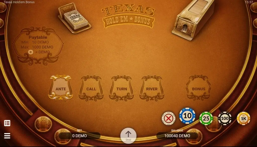 Rebellion Casino Texas Holdem Poker Ante Og Blinds
