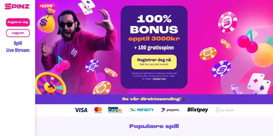 Spinz casino under Granturo Malta Ltd