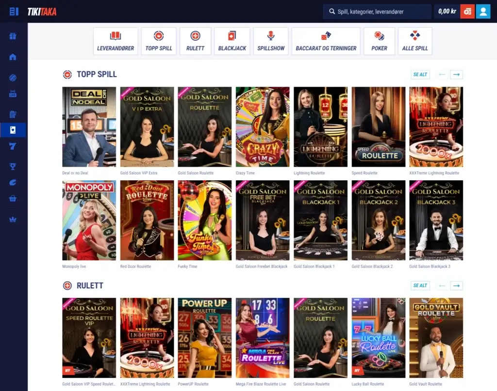 Tikitaka Casino Live Casino