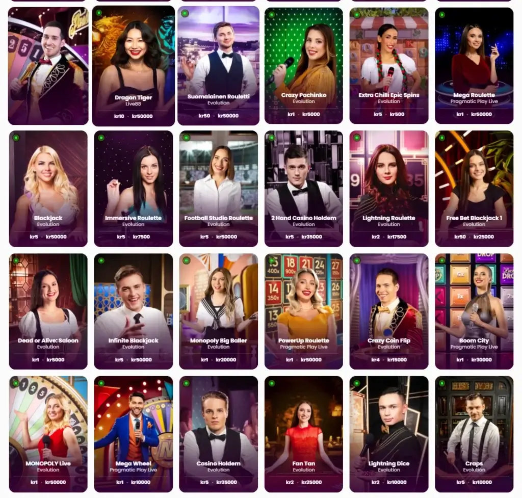 Trickz Casino Live Casinospill