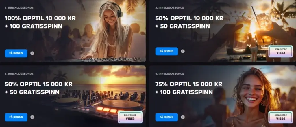 Aktiver din første velkomstbonus