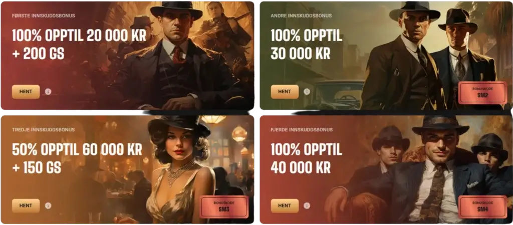 Aktiver bonusen hos SlotMafia