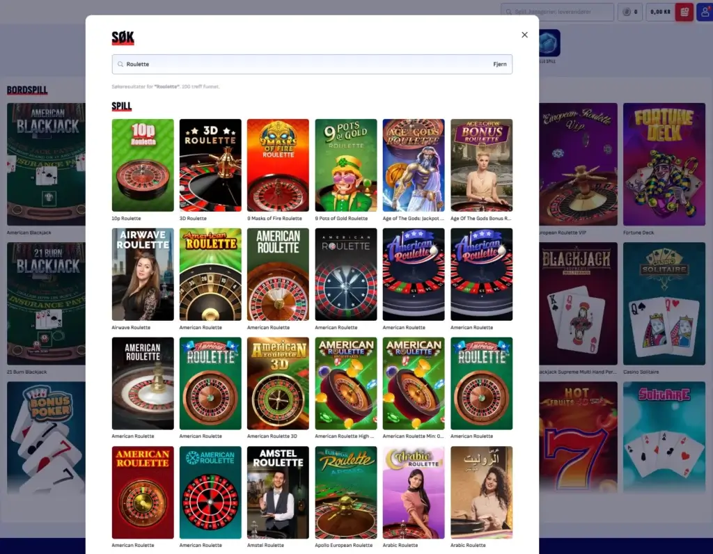 Roulette hos BankonBet