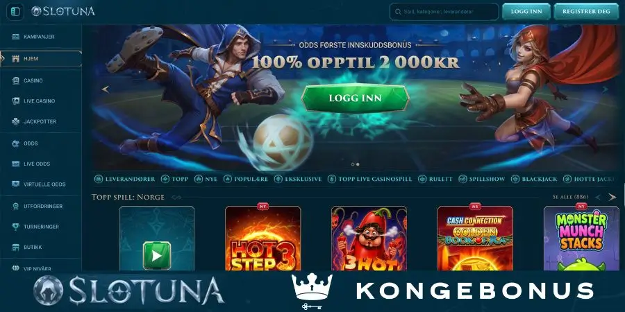 Norsk startside hos Slotuna