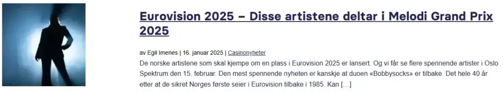 Eurovision Disse Artistene