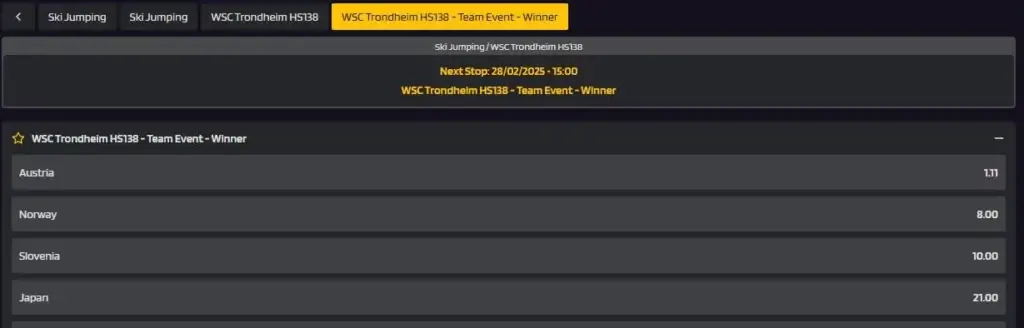 Skihopp Ski Vm Trondheim Odds Reddice 1