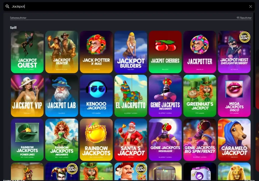 Jackpotspill hos Instant Casino