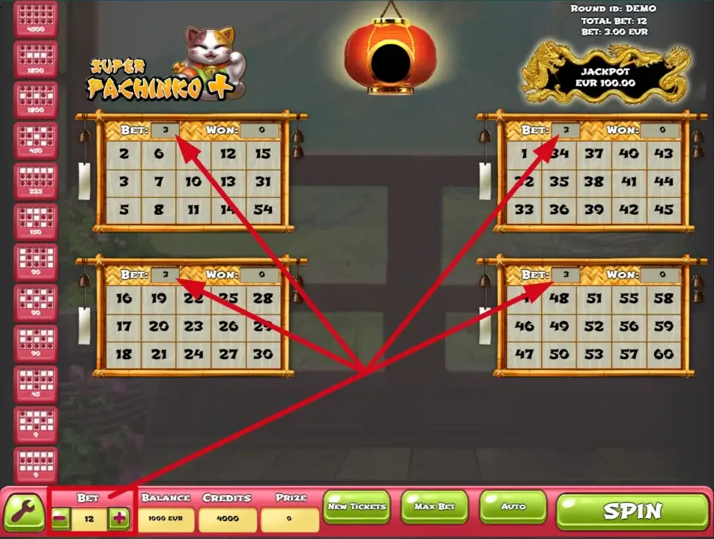 Super Pachinko Plus Juster Innsats