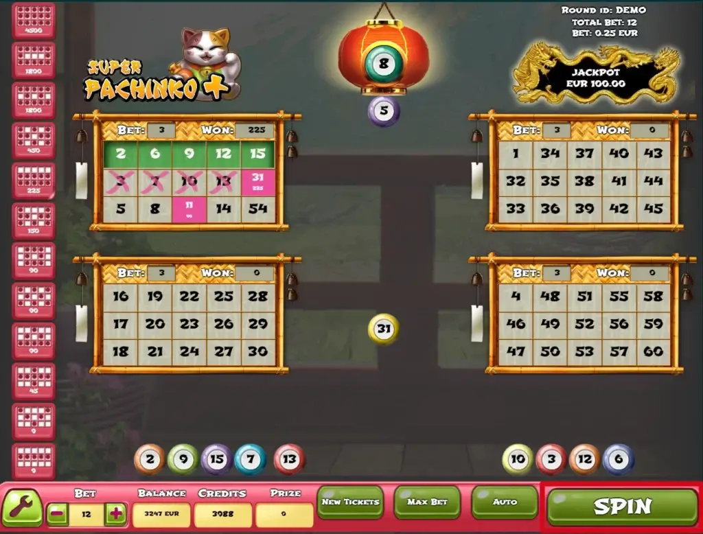 Super Pachinko Plus Start Spillet