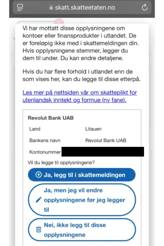 Skatteetaten Revolut