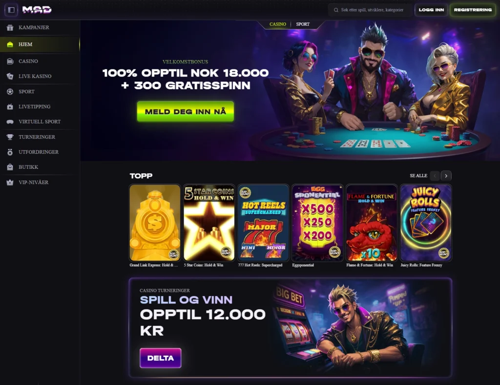 Gå til Madcasino sin forside