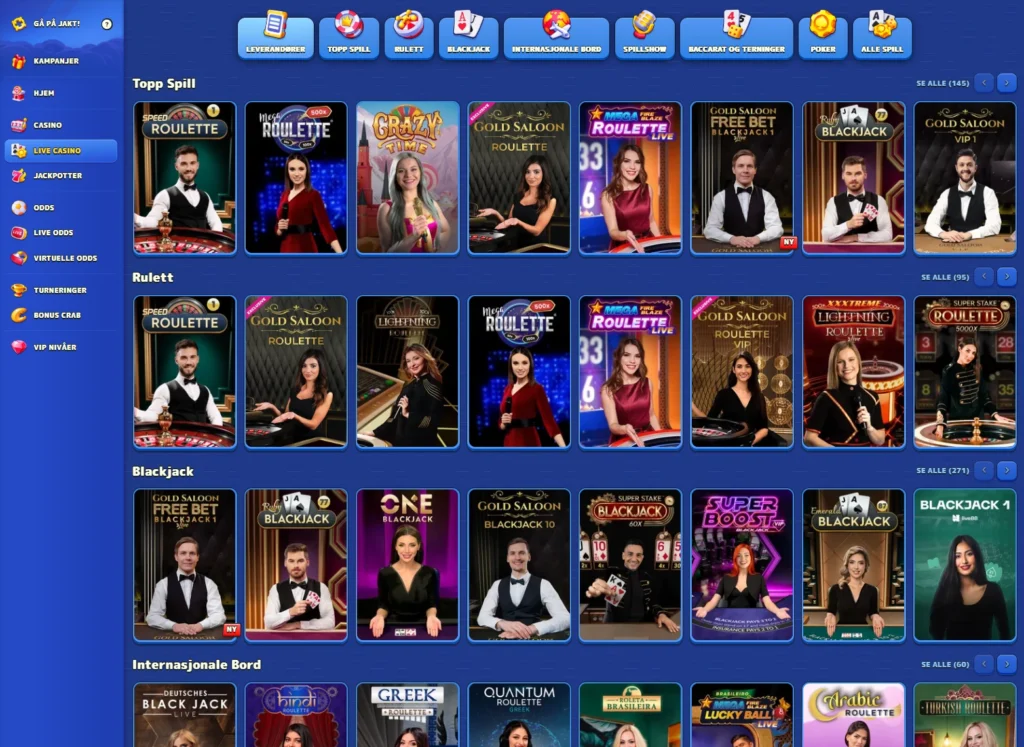 Live Casino hos Pistolo