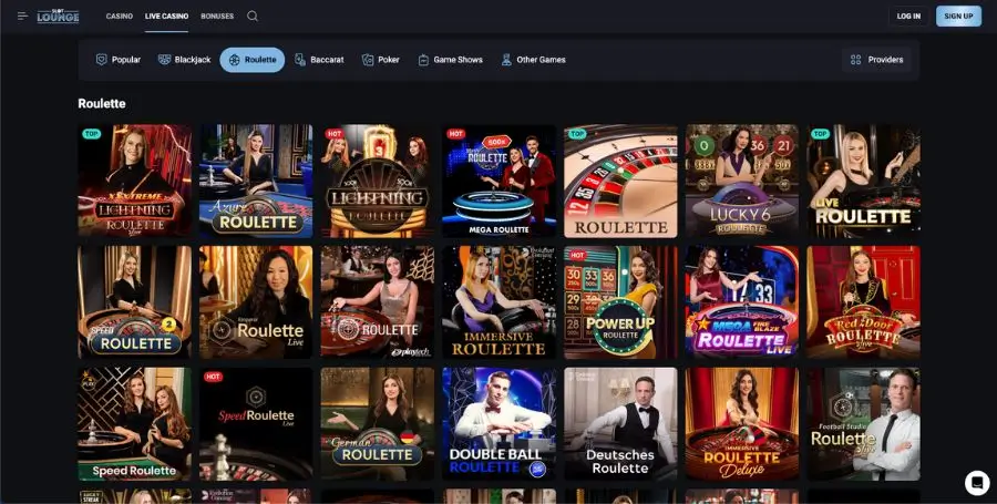 Roulette hos SlotLounge