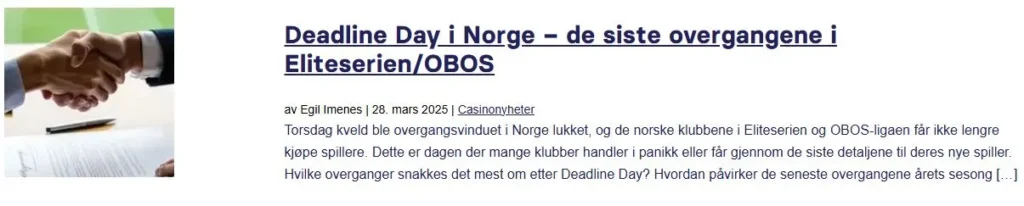 Deadline Day Obos