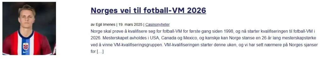 Norge Fotball Vm 2026