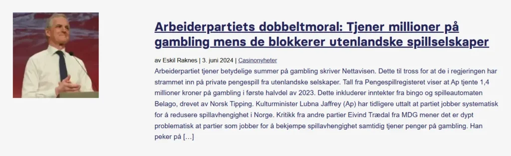 Arbeiderpartiet Tjener Millioner Pa Pengespill