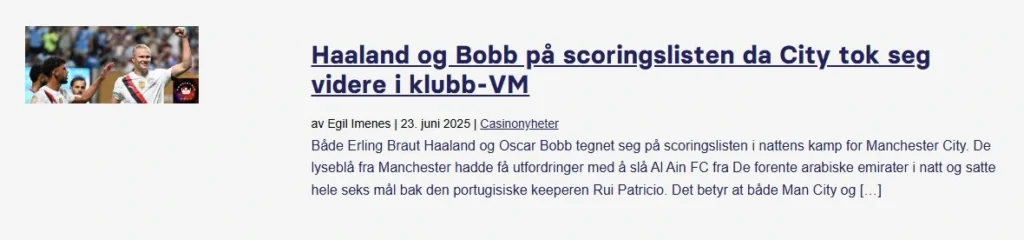 Haaland Og Bobb Klubb Vm