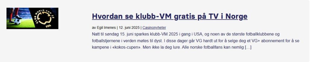 Hvordan Se Klubb Vm Gratis