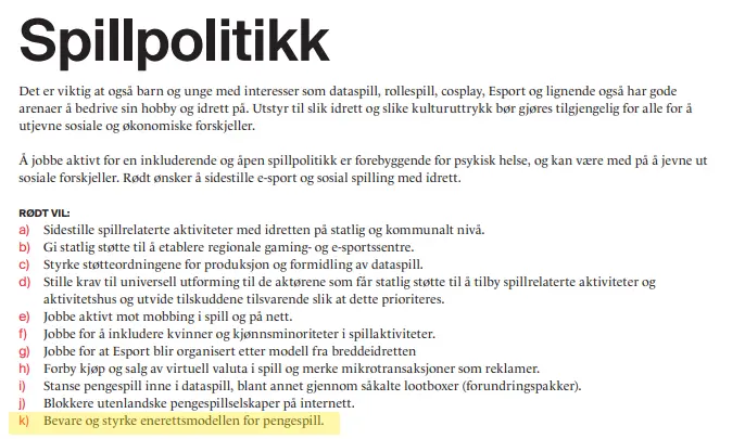 Rødt Pengespillpolitikk
