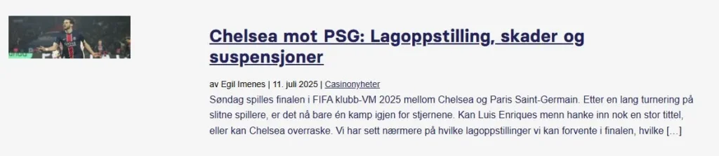 Chelsea Mot Psg Lagoppstilling