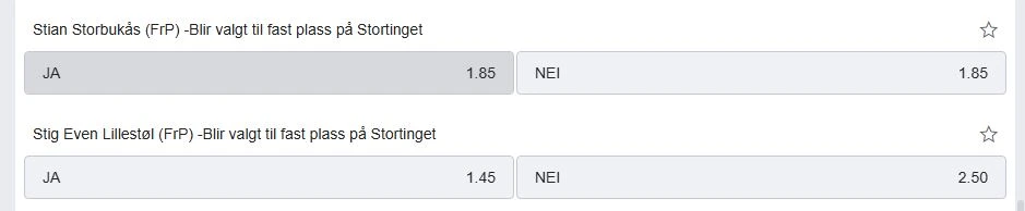 Fast Plass Pa Stortinget Odds Vinn