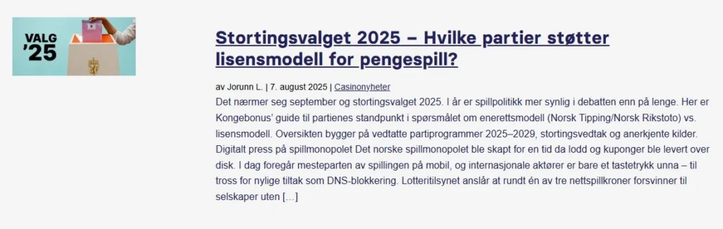 Hvilke Partier Stotter Lisensordning