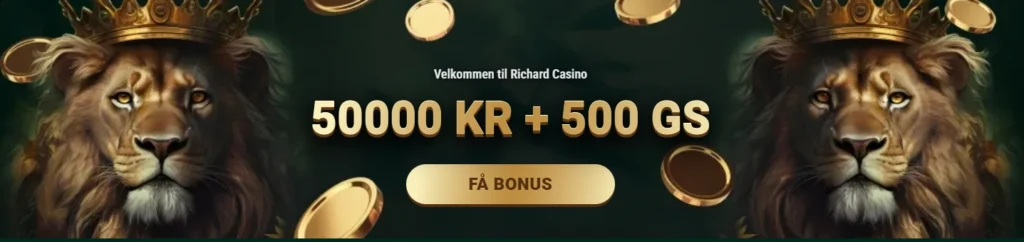 Aktiver første velkomstbonus med ditt innskudd opptil 10.000 kr + 100 gratisspinn.