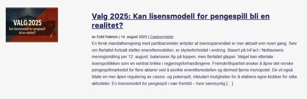 Valg 2025 Lisens