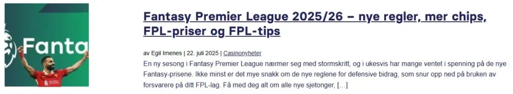 Nye Regler Fantasy