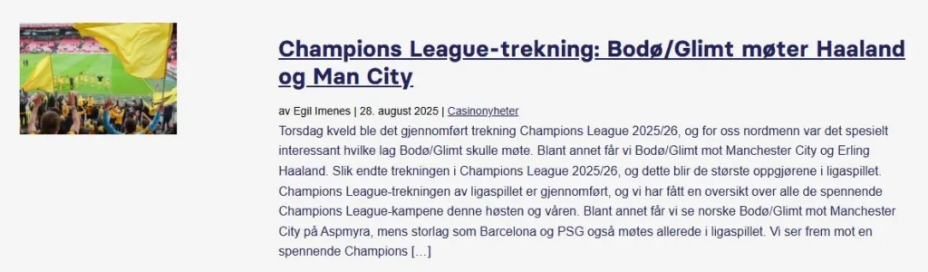 Champions League Trekning