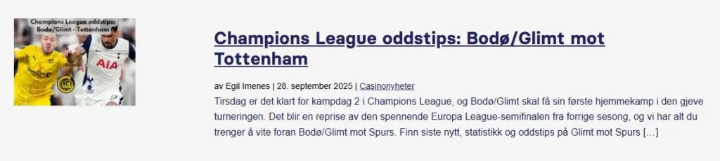 Spurs Glimt